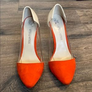 Trendy Orange and Neutral Pump